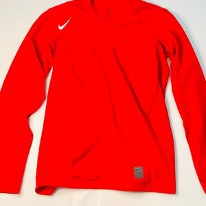 Nike Pro Dri-FIT Red Long Sleeve Training Top Men’s Size M